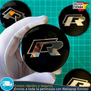 X4 Emblemas R Line 56mm Volkswagen Tapacubos Bujes