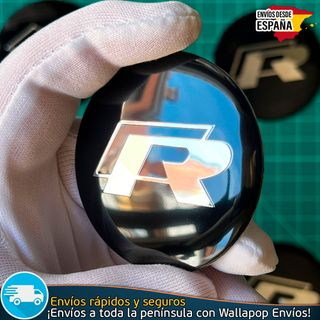 X4 Emblemas R Line 56mm Volkswagen Tapacubos Bujes