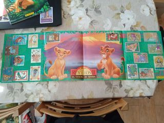 3 albumes cromos completos Tarzan, Rey León 1 y 2