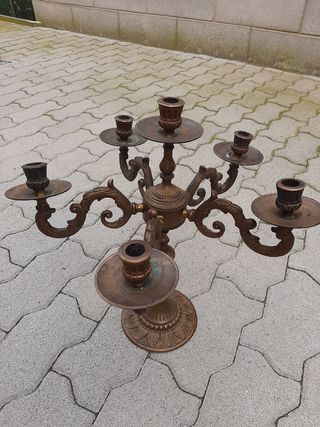 Candelabro ottone anticato