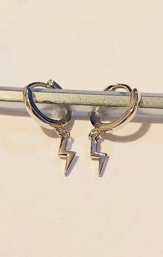 Aretes como colgante de rayos plata 925