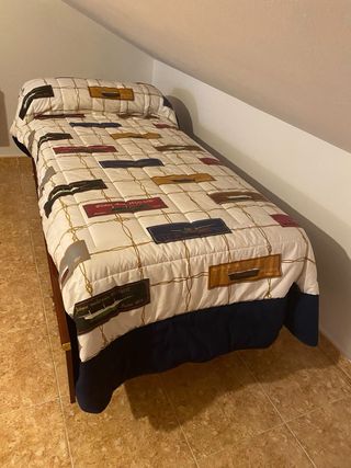 Cama Madera En Roble (Se Regala Con Colchon Nuevo)