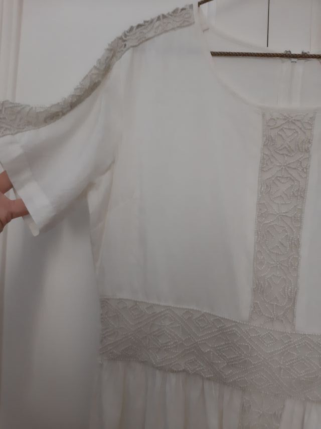 Vestido blanco Deby Debo T L nuevo