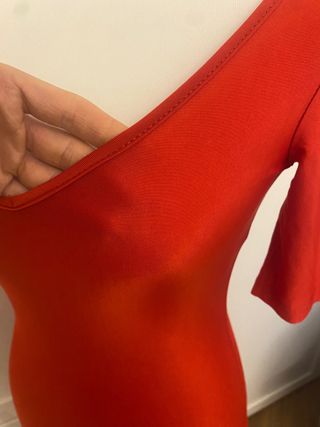 Abito midi color corallo