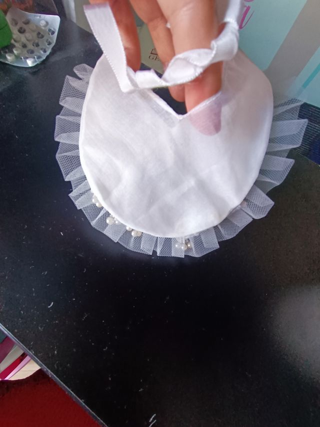 Accesorios comunión guantes, corona,limo