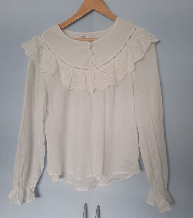Blusa bianca Agujeritos