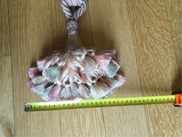 Ambrasse per tende rosa e beige