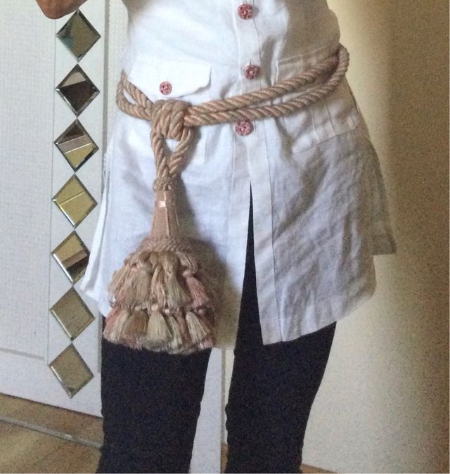 Ambrasse per tende rosa e beige