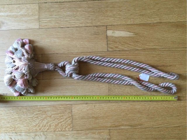 Ambrasse per tende rosa e beige