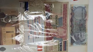 Billetes antiguos Europa.