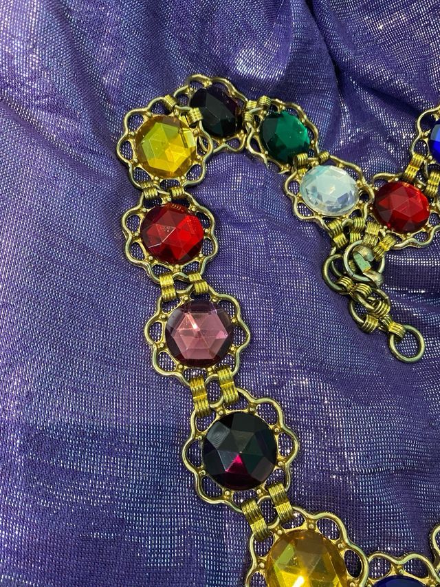 Cintura dorata vintage gemme favolosa