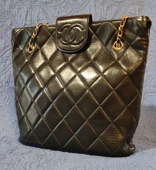 Borsa tracolla vintage Chanel pelle agnello 