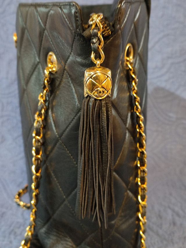 Borsa tracolla vintage Chanel pelle agnello