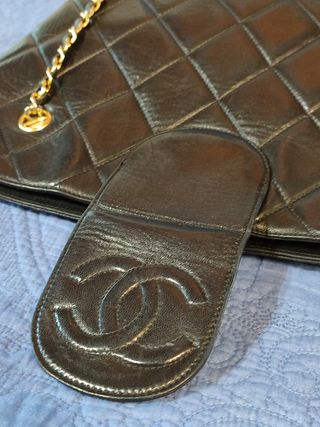 Borsa tracolla vintage Chanel pelle agnello 