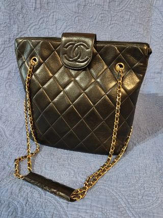 Borsa tracolla vintage Chanel pelle agnello 