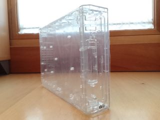 Wii Nintendo carcasa TRANSPARENTE completa NUEVA
