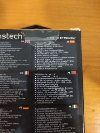 Transmisor FM bluetooth