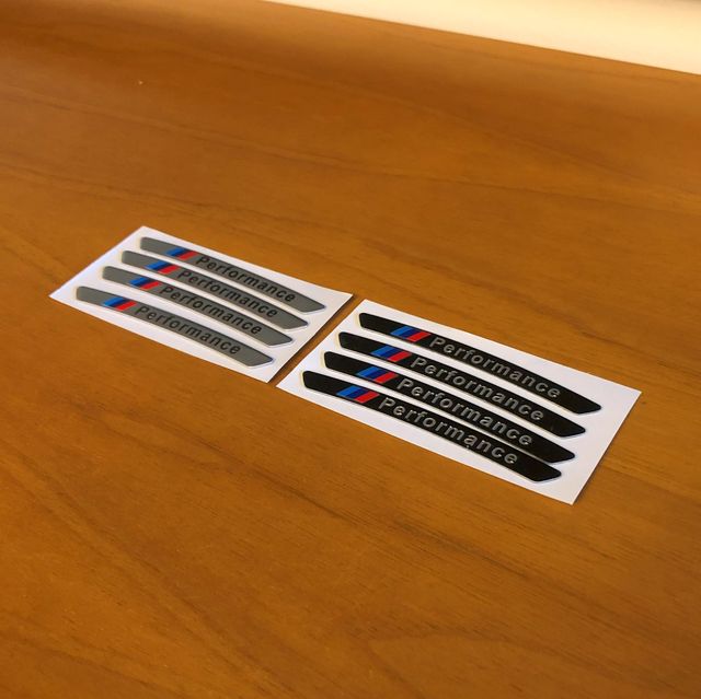 4 strisce per cerchio BMW Performance 9x0,8cm