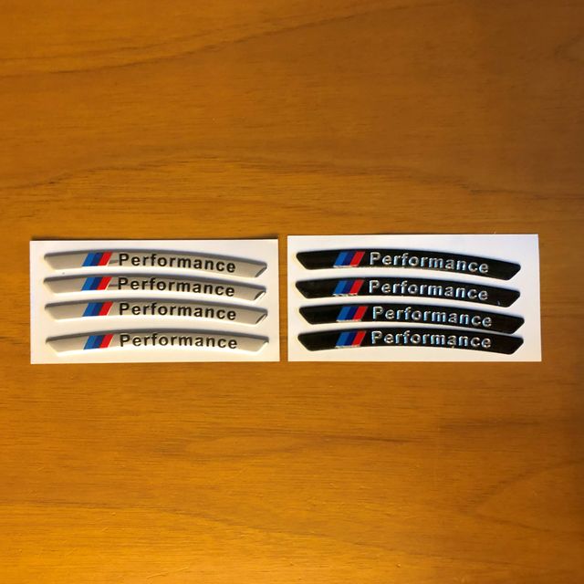 4 strisce per cerchio BMW Performance 9x0,8cm