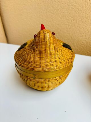 Pack de dos cestas mimbre 
