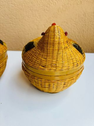 Pack de dos cestas mimbre