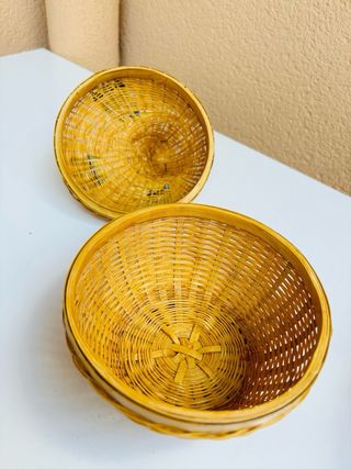 Pack de dos cestas mimbre 