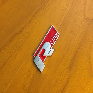 Stemma logo R Line Volkswagen rosso 76x24mm