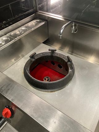 Cocina profesional wok