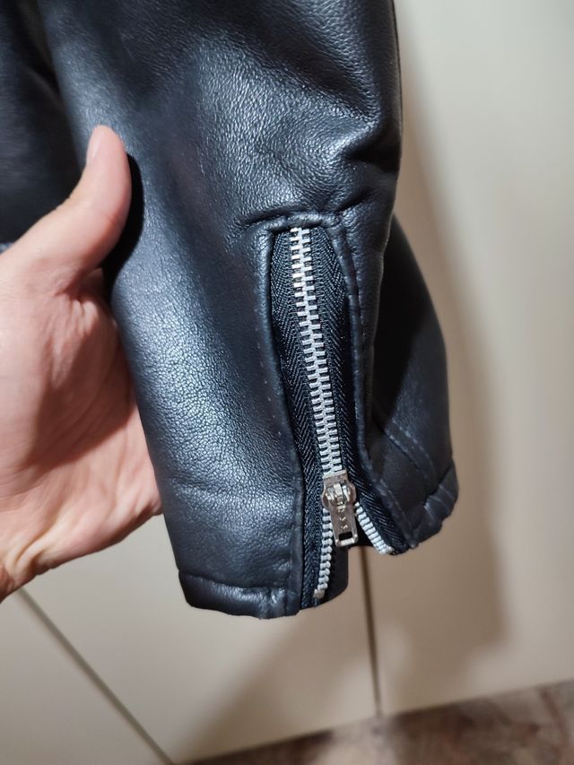 Giacca in simil pelle stile Chiodo XL