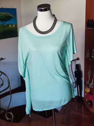 Maglietta donna verde acqua. Zara. S