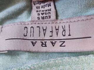 Maglietta donna verde acqua. Zara. S