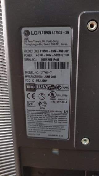 Monitor LG Flatron L1750S-SN/ 17.5″ VGA 