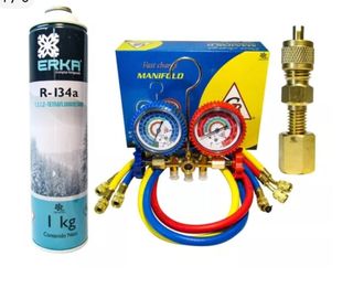 Técnico instala termo, Caldera, Aire Acondicionado