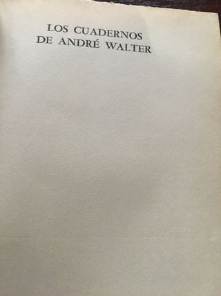 Los cuadernos y las poesias de André Walter