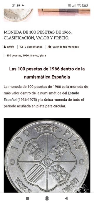 Moneda 100 pesetas plata