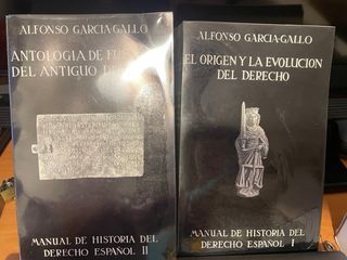 MANUAL DE HISTORIA DEL DERECHO ESPAÑOL I y. II