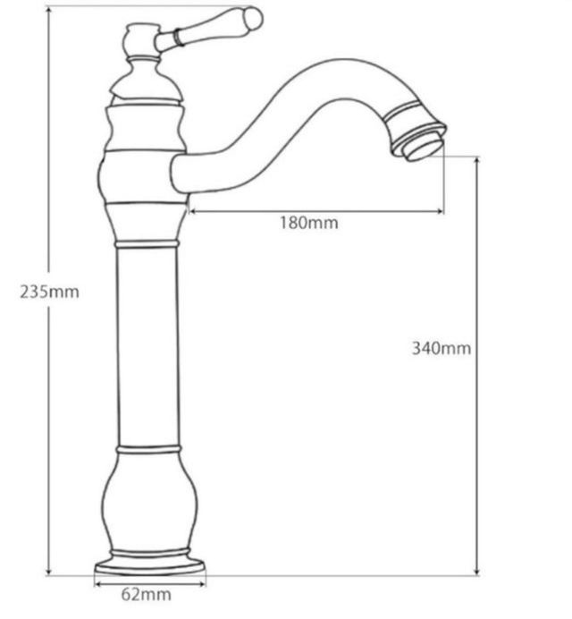 Grifo Monomando Estilo Vintage