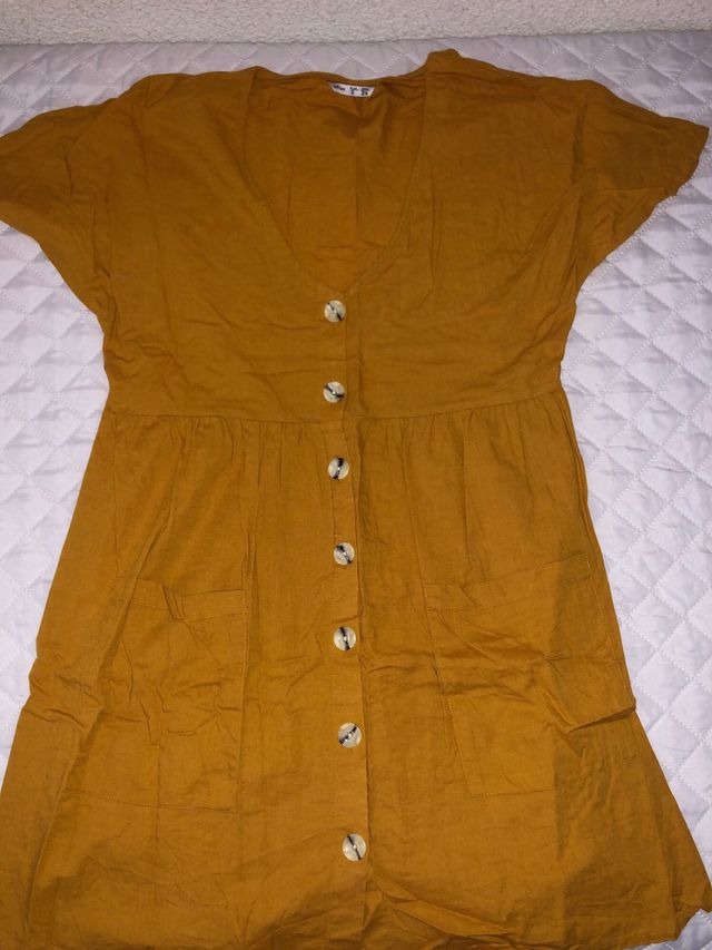 Vestido amarillo mostaza