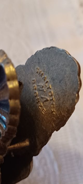 Ferma carte vintage in bronze