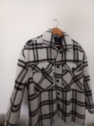 Abrigo cuadros oversize