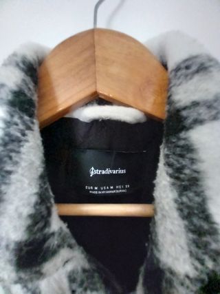 Abrigo cuadros oversize