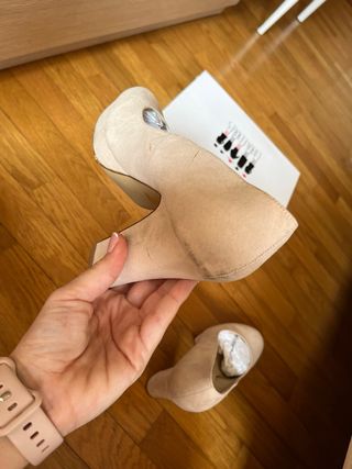 Scarpe con tacco tg 38 beige
