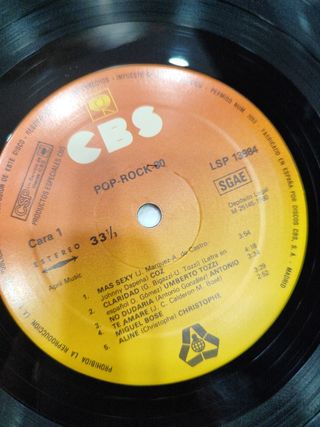 VINILO POP ROCK 80 L.P