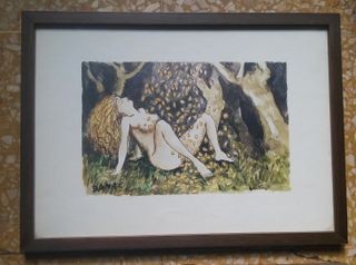 Renato Guttuso Trittico Litografia Leda Igea Danae