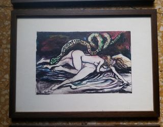 Renato Guttuso Trittico Litografia Leda Igea Danae