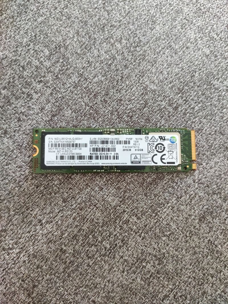 Samsung nvme 512Gb