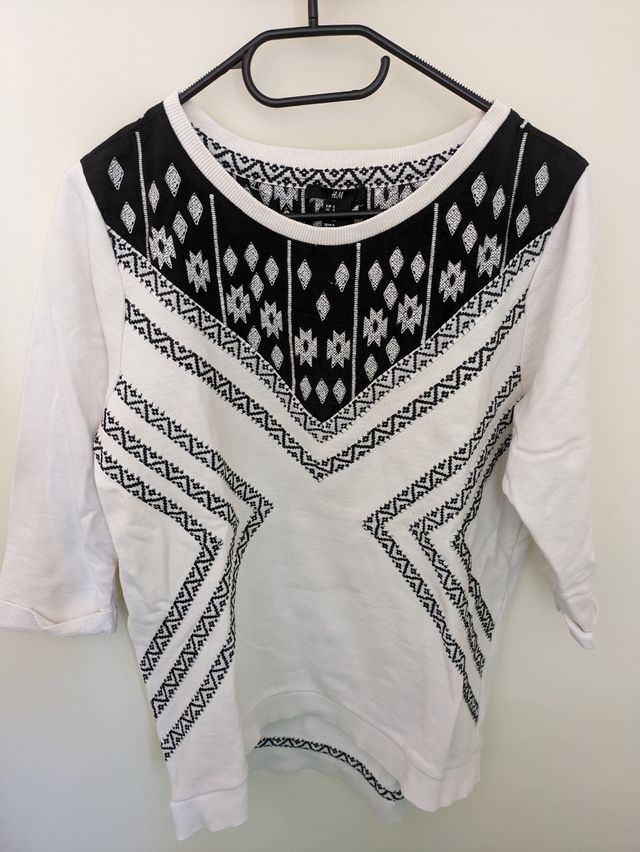 Sudadera manga 3/4 étnica