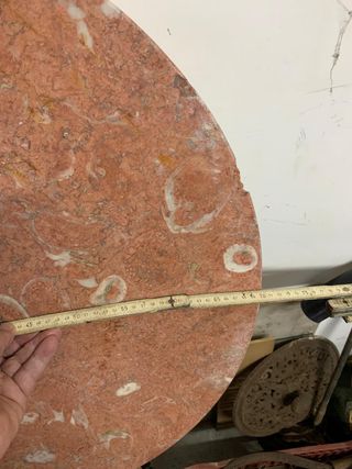 piatto in marmo di carrara, scheggiato