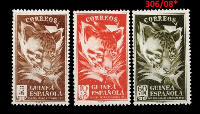 Guinea edifil 306/308 1€