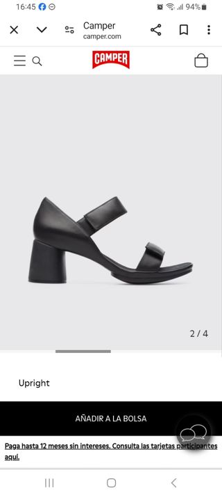 SANDALIAS TACÓN DE PIEL CAMPER